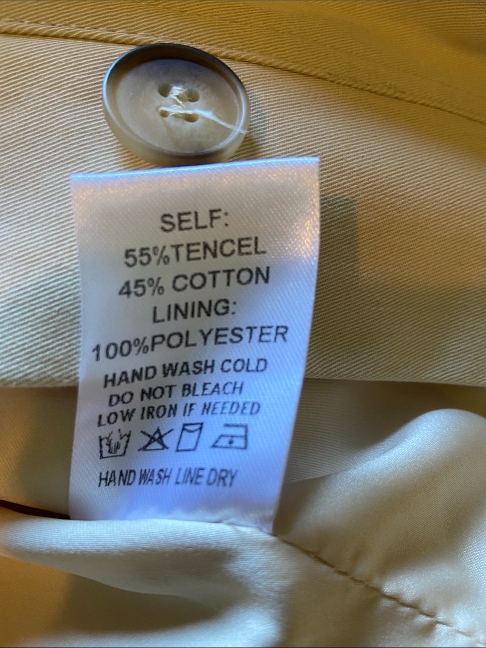 Aaron & Amber Bubble Tan Khaki Gathered Gabardine Jacket Size S - Picture 11 of 11